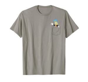 Jiminy Cricket Pinocchio Faux Pocket T-Shirt