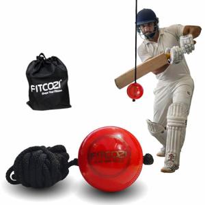 Fitcozi Kids Cricket Practice PVC/Rubber Hanging Ball