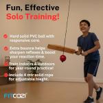 Fitcozi Kids Cricket Practice PVC/Rubber Hanging Ball