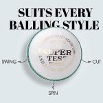 Mozi Sports® Leather Cricket Ball Senior Hand Stitched Match Quality Balls Weight 5.50oz (3X White H-Stitched)