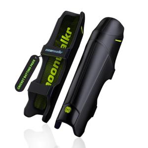 moonwalkr Cricket Leg Guard 2.0 Protective Gear for Unisex of Batter's Height (4'9"-5'2") Cricket Pads Batters Leg Guard & Perfect for Running Between Wickets (Black, Small)