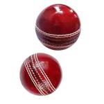 Leather Cricket Ball for Practice Grade A Red Hand-Stitched Functional Hard & Seasoned Ball No Stamp Senior Official Size Practice & Training Red Cricket Ball (1)