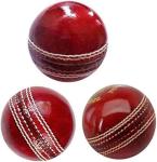 Leather Cricket Ball for Practice Grade A Red Hand-Stitched Functional Hard & Seasoned Ball No Stamp Senior Official Size Practice & Training Red Cricket Ball (1)