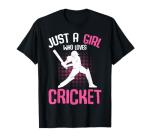 Just a Girl who loves Cricket Player Youth Girls Kids T-Shirt