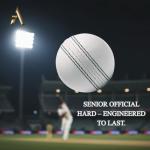 AnNafi® A Grade White Leather Cricket Ball
