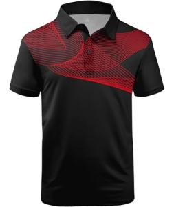 ZITY Golf Polo Shirts for Men Short Sleeve Athletic Tennis T-Shirt Red XL
