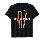 Cricket Ball Wickets Bowler Funny Out Shouting Slogan T-Shirt