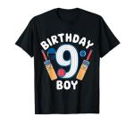Fun 9th Birthday Cricket Boys Kid 9 Years Old Cricket Themed T-Shirt