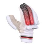 Amber Fight Gear Optipro Batting Gloves for Cricket Premium Fabric Palm, Non-Toxic PVC Finger Rolls, Cotton Back Ventilated & Lightweight, Sweat-Resistant for Better Grip, White, Large