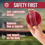 Soft Rubber Cricket Ball for Indoor/Outdoor Practice