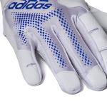adidas Diamond King 3.0 Leather Batting Glove, White/Royal, X-Large