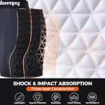 COOLOMG Women Sliding Shorts Softball Padded Slider Shorts Compression Underwear for Baseball Football Lacrosse Cricket Black L