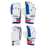 Titan CAT Cricket Gloves Right-Handed, Professional Grade Batting Gloves for Men, Premium Leather, Shock-Absorbing Padding, Ventilated Grip, Virat Kohli Blue/White