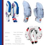 Titan CAT Cricket Gloves Right-Handed, Professional Grade Batting Gloves for Men, Premium Leather, Shock-Absorbing Padding, Ventilated Grip, Virat Kohli Blue/White