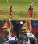 Titan CAT Cricket Gloves Right-Handed, Professional Grade Batting Gloves for Men, Premium Leather, Shock-Absorbing Padding, Ventilated Grip, Virat Kohli Blue/White