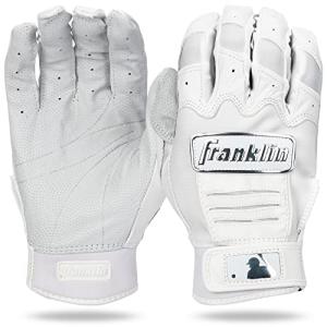 Franklin Sports CFX Pro Full Color Chrome Series Batting Gloves CFX Pro Full Color Chrome Batting Gloves, White, Adult Medium