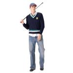 Members Only Men's Cricket Sweater | 100% Cotton Cable Knit Sweater Men | Cotton Cable Knit Sweater | Sweaters for Men - Navy L