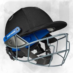 Fortress Pro STL Cricket Helmet - Proffesional Grade Cricket Helmet for Junior, Youth & Senior Players | 3 Sizes | Adjustable Cricket Helmets | 4 Color Options (Black, Small)