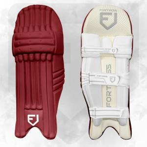 Fortress Original 100 Colored Cricket Batting Pads - Trusted By the Pros for The Highest Level of Cricket! | Premium Quality | Test Grade | 9 Color Options (Maroon, Adult (17in), Right)