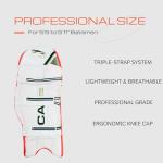 Titan Sports Professional Cricket Leg Guards – Red & White | Adult Size | Lightweight, Match-Ready Pads | Right/Left Handed Options