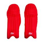 Titan Sports Professional Cricket Leg Guards – Red & White | Adult Size | Lightweight, Match-Ready Pads | Right/Left Handed Options