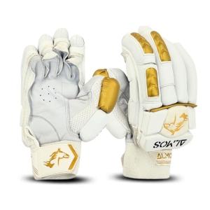 Almos Right Handed Cricket Batting Gloves, Sports Professional Build, Cricket Batting for Right Handed Players, White Black Yellow Color Style, Adult Size Glove HAADI Style