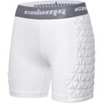 COOLOMG Women Sliding Shorts Softball Padded Slider Shorts Compression Underwear for Baseball Football Lacrosse Cricket White L