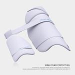 moonwalkr Cricket Thigh Guards 2.0 Lightweight Cricket Guard & Equipment Unisex Thigh Pads for Batter's Height (5'4"- 5'8") Safeguarding Both Your Outer and Inner Thighs White (Medium, Left Hand)