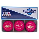 Cricnix Cricket Ball Gold Pink Leather 5oz (1-Pack) for Practice or Training
