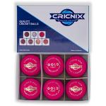 Cricnix Cricket Ball Gold Pink Leather 5oz (1-Pack) for Practice or Training