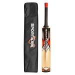 SPORTAXIS Kashmir Willow Cricket Bat with Padded Bag