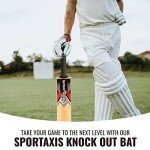 SPORTAXIS Kashmir Willow Cricket Bat with Padded Bag