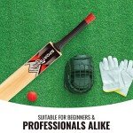 SPORTAXIS Kashmir Willow Cricket Bat with Padded Bag