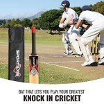 SPORTAXIS Kashmir Willow Cricket Bat with Padded Bag