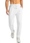 G Gradual Men's Tapered Athletic Sweatpants - White