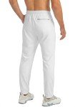 G Gradual Men's Tapered Athletic Sweatpants - White