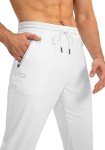G Gradual Men's Tapered Athletic Sweatpants - White