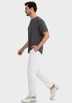 G Gradual Men's Tapered Athletic Sweatpants - White