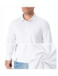 NAVISKIN Men's Quick Dry Long Sleeve Polo Shirt