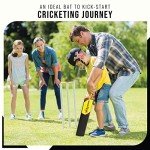 SPORTAXIS Heavy-Duty Cricket Bat with 2 Balls