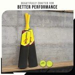 SPORTAXIS Heavy-Duty Cricket Bat with 2 Balls