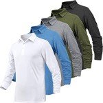 Men's Long Sleeve Moisture Wicking Golf Polo