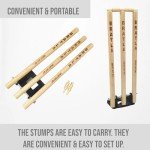 CBB Spring Return Cricket Stumps with Metal Base