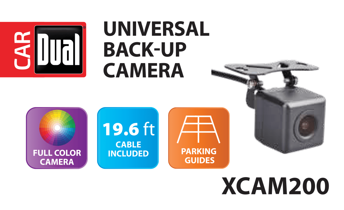 Dual Electronics Waterproof Backup Camera with Wide Angle
