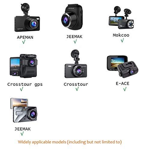 Universal Dash Cam Suction Cup Mount with Adhesives