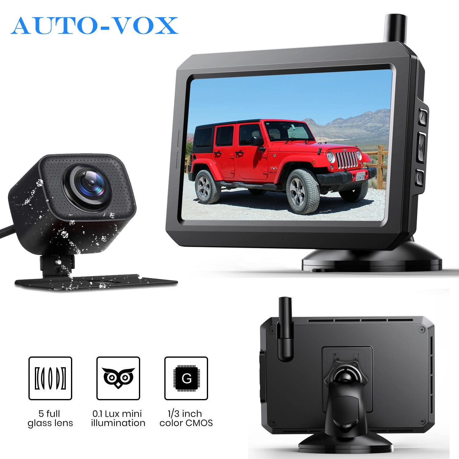 Wireless Backup Camera Kit with Monitor for Vehicles