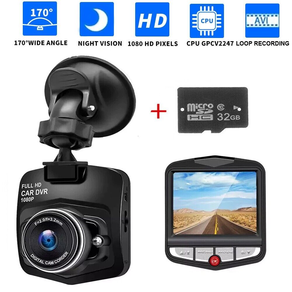 Full HD 1080P Dual Dash Cam with Night Vision