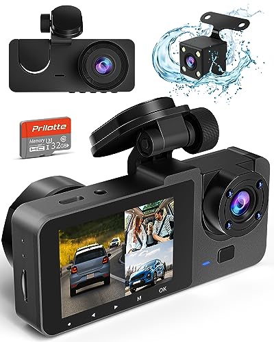 4K 3-Channel Dash Cam with Night Vision