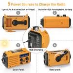 Eoxsmile Solar Hand Crank Emergency Weather Radio