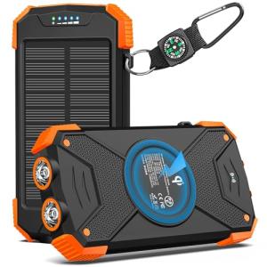 BLAVOR 10,000mAh Solar Power Bank with Flashlight